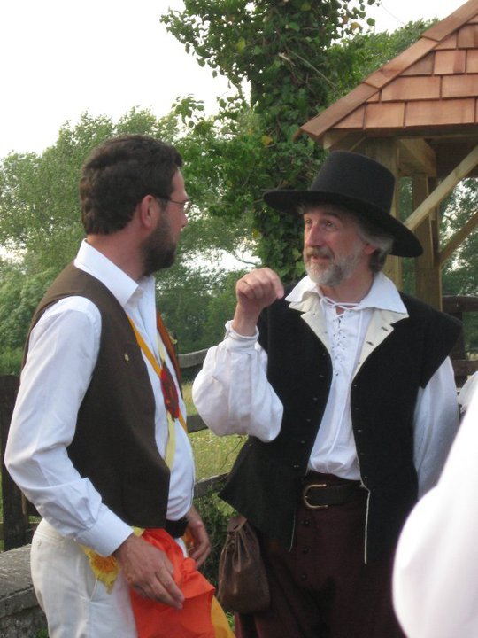 Two members of Icknield Way Morris Men in disguise at The Victoria Arms, Old Marston, Tuesday 6th July 2010